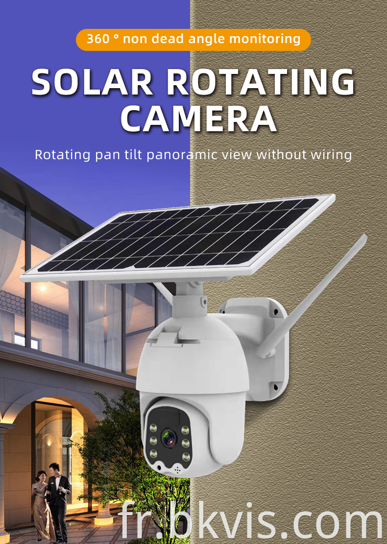 Wireless Solar Powered Smart 1080P PTZ Security Camera 